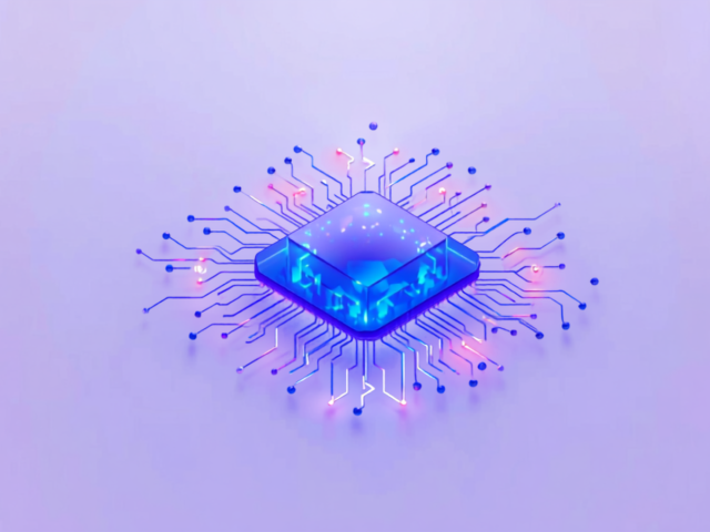 Abstract illustration representing AI and intelligent automation