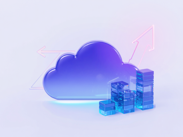 Abstract illustration representing digital transformation and cloud migration