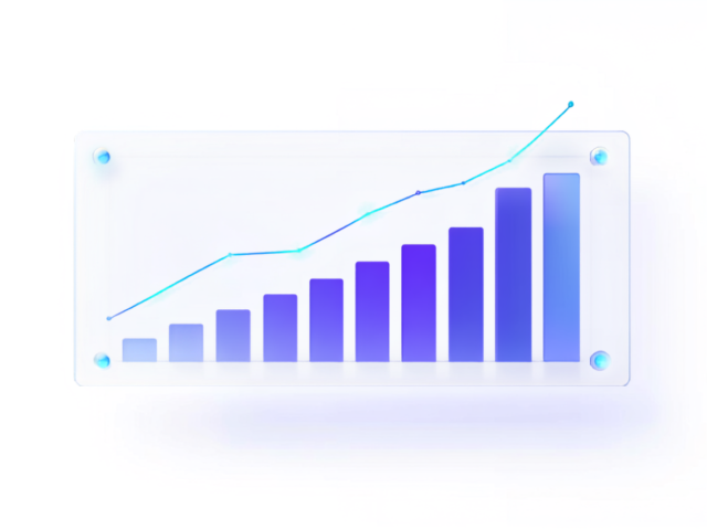 Abstract illustration representing business software and analytics dashboards