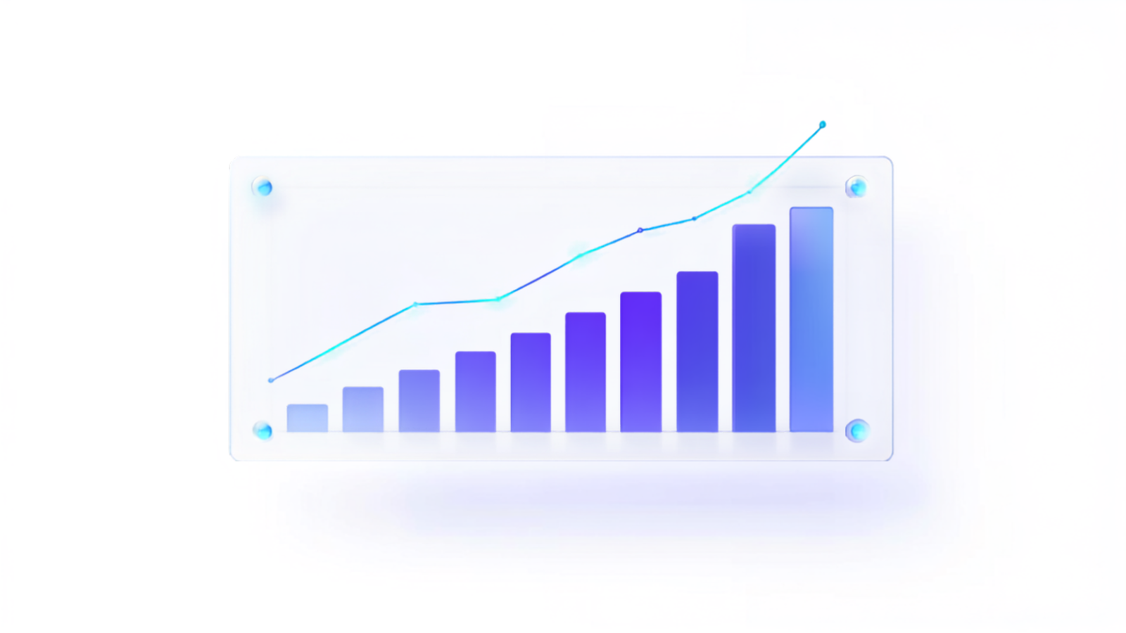 Abstract illustration representing business software and analytics dashboards