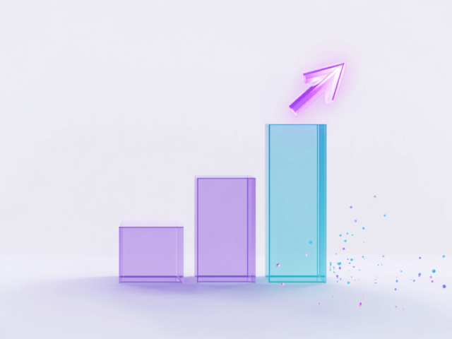 Abstract illustration representing digital growth and marketing